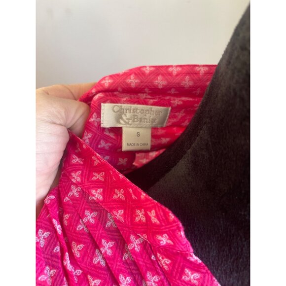 Christopher & Banks Women's Pink Sheer Blouse Top Size S - Picture 2 of 4